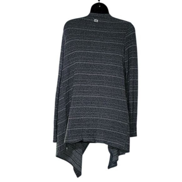 Volcom Gray Striped Open-Front Cardigan‎ Sweater M - Picture 4 of 6